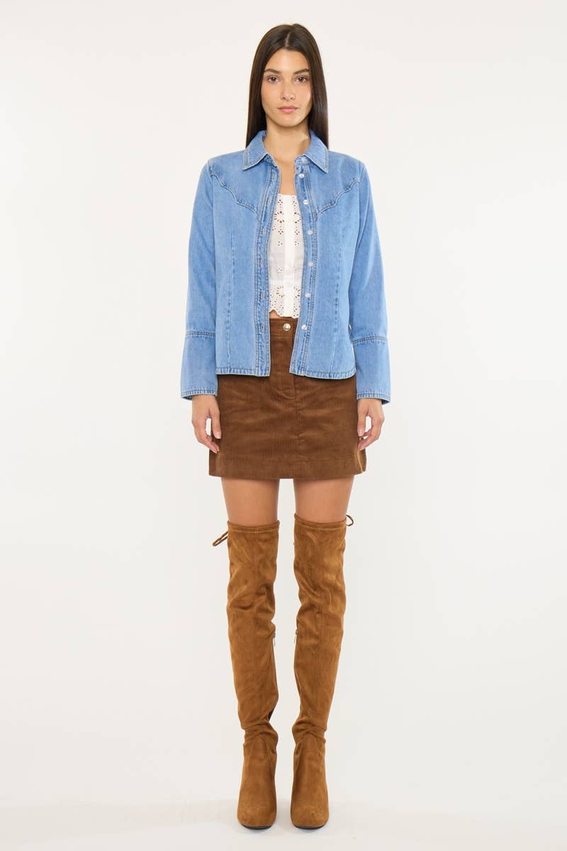 The Millie Fitted Denim Shirt