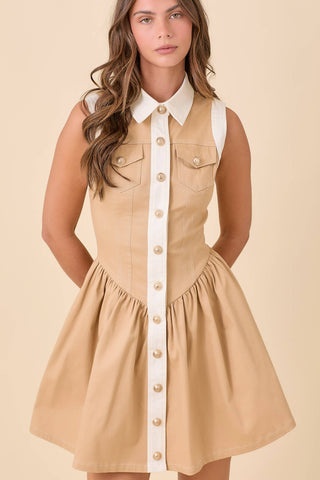 The Jamie Button Down Mini Dress