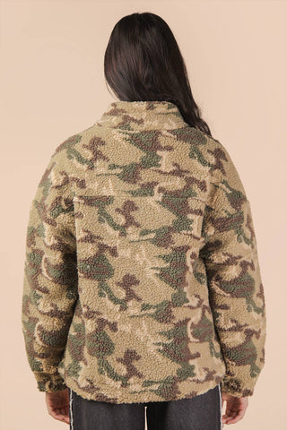 The Clara Camo Sherpa Jacket