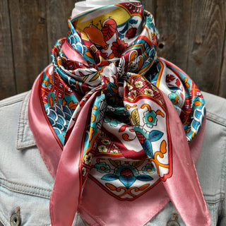 Pink Multi Pattern Wild Rag / Scarf WR1014