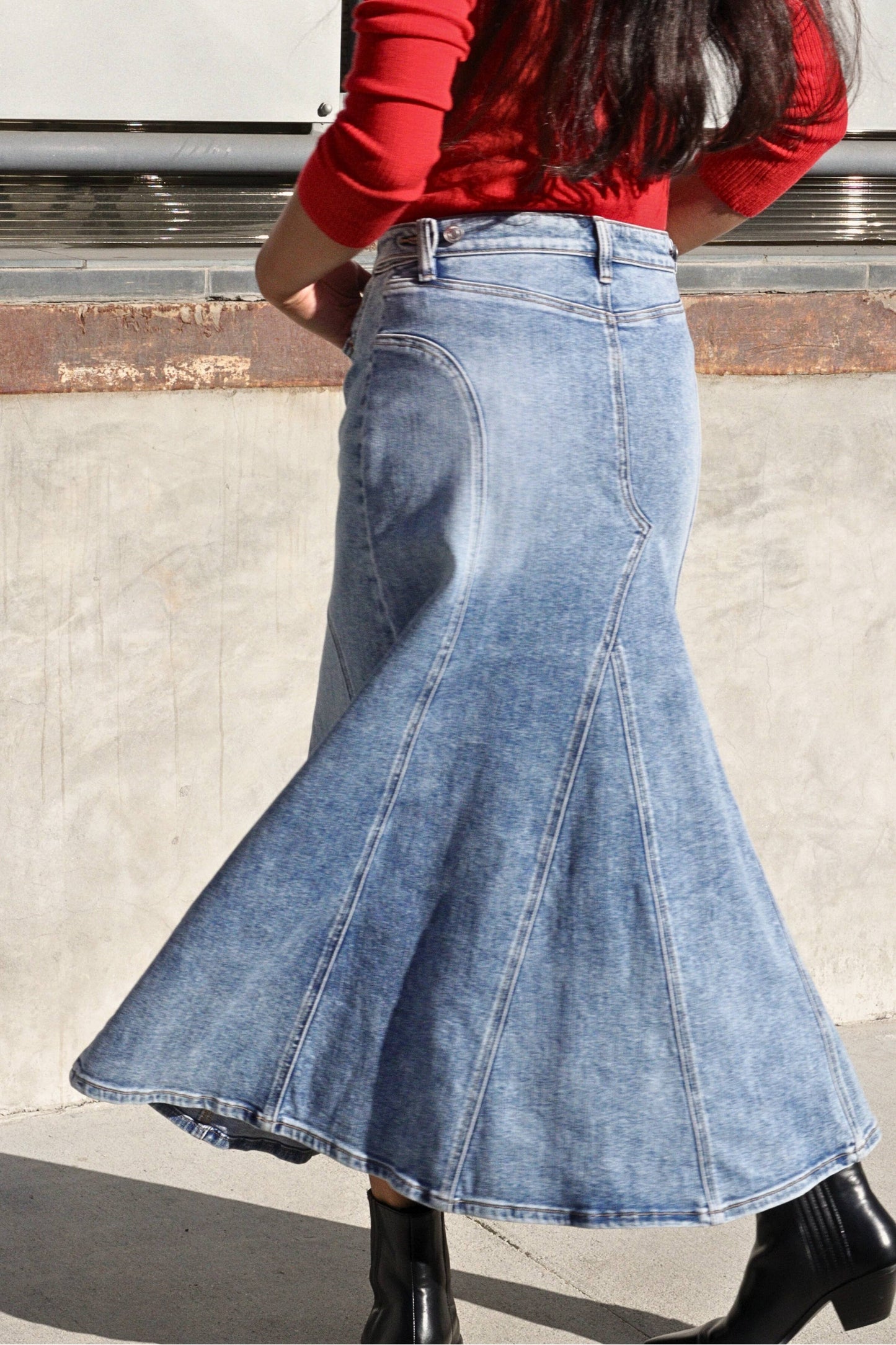 The Desiree Denim Maxi Skirt