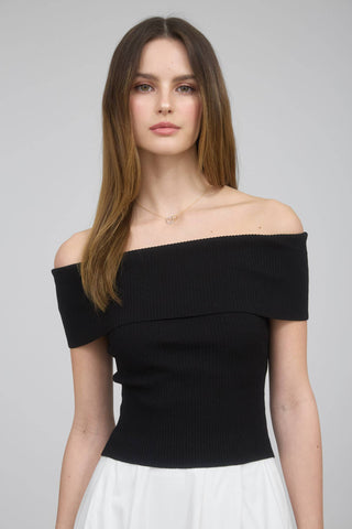 The Nicole Off the Shoulder Knit Top