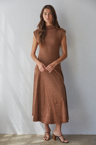 The Copper Road Faux Suede Midi Dress