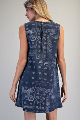 The Amy Paisley Printed Mini Dress