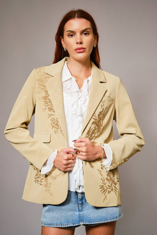The Western Motif Embroidered Blazer