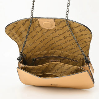 The Floral Hand-Tooled Leather Chain Strap Crossbody Bag