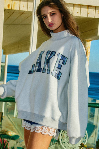 The Mountain & Lake Reversible Mock-Neck Sweatshirt