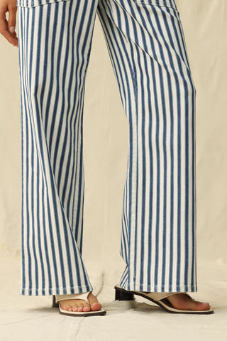 The Rambler Striped Drawstring High Rise Jean