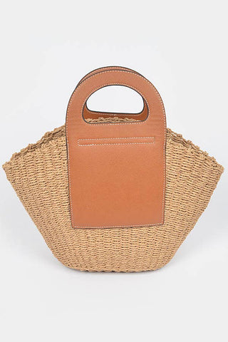 The Straw Fan Clutch Bag