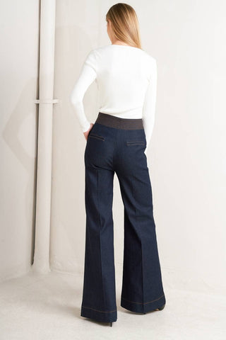 The Saddle Stitch Wide Leg Denim