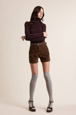 The Kimberly Suede Wide Leg Casual Shorts