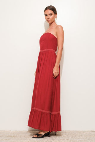 The Mandy Strapless Bustier Maxi Dress
