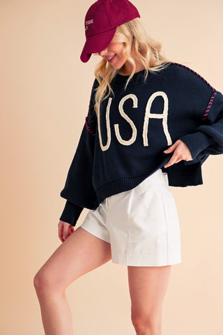 The Betsy USA Patriotic Women's Sweater