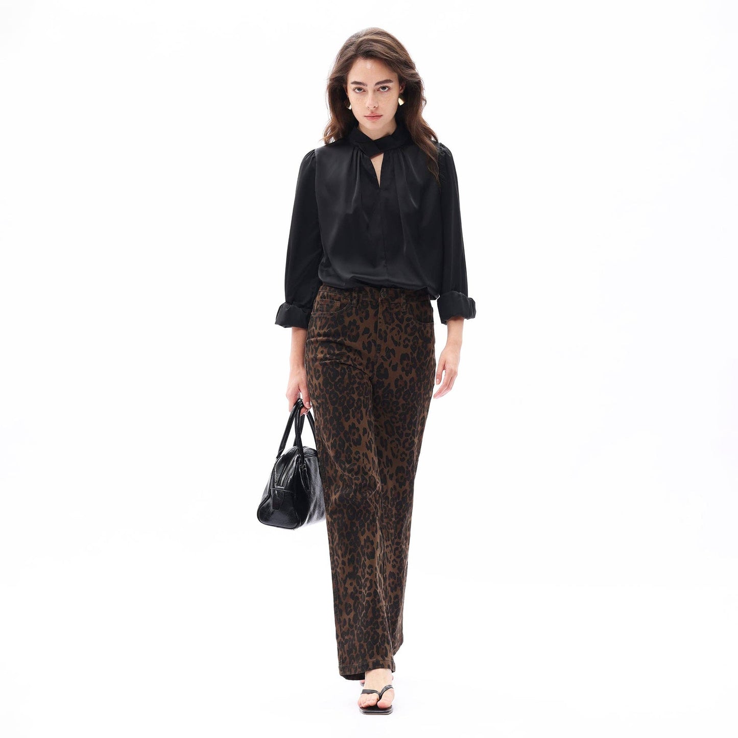 The Paloma High Rise Leopard Print Denim