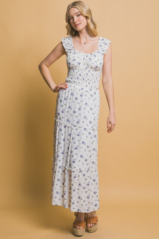 The Cheyenne Floral Ruffled Tank and Maxi Skirt Set