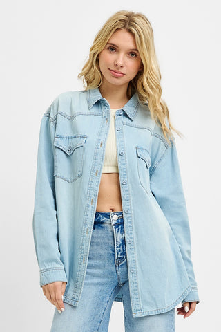The Montana Classic Western Denim Shirt with pockets