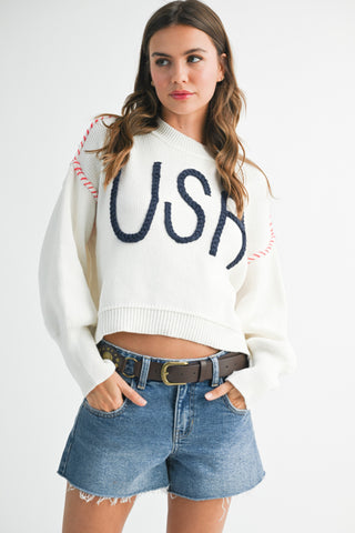 The Betsy USA Patriotic Women's Sweater