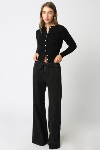 The Cotton-Cashmere Button Cardigan