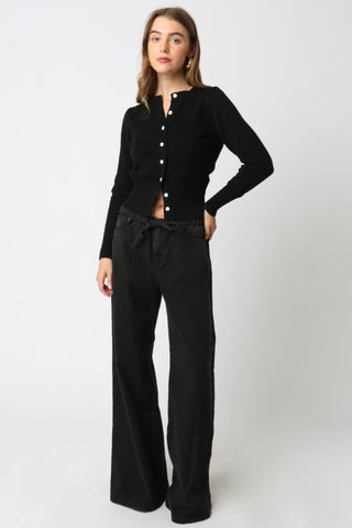 The Cotton-Cashmere Button Cardigan