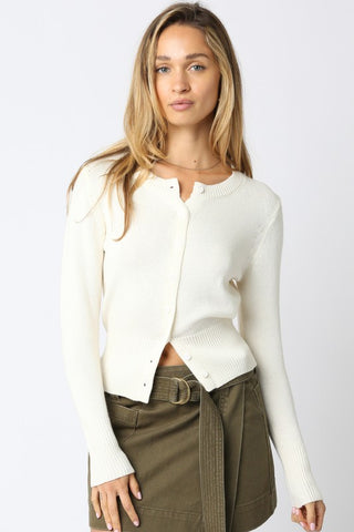 The Cotton-Cashmere Button Cardigan