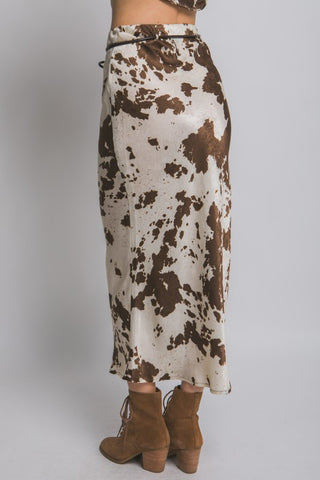 The Rebel Cow Print Skirt