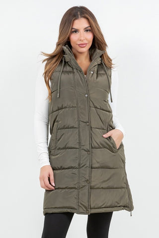 The Aspen Fur Lined Long Puffer Vest