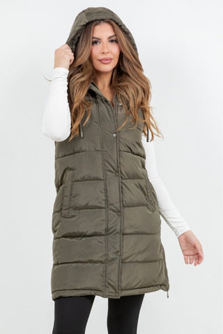The Aspen Fur Lined Long Puffer Vest