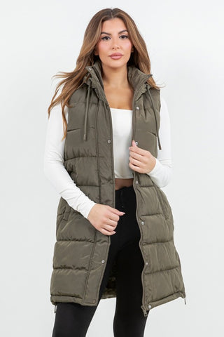 The Aspen Fur Lined Long Puffer Vest