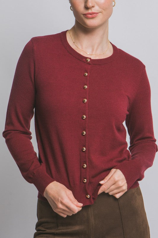 The Harper Classic Button Cardigan