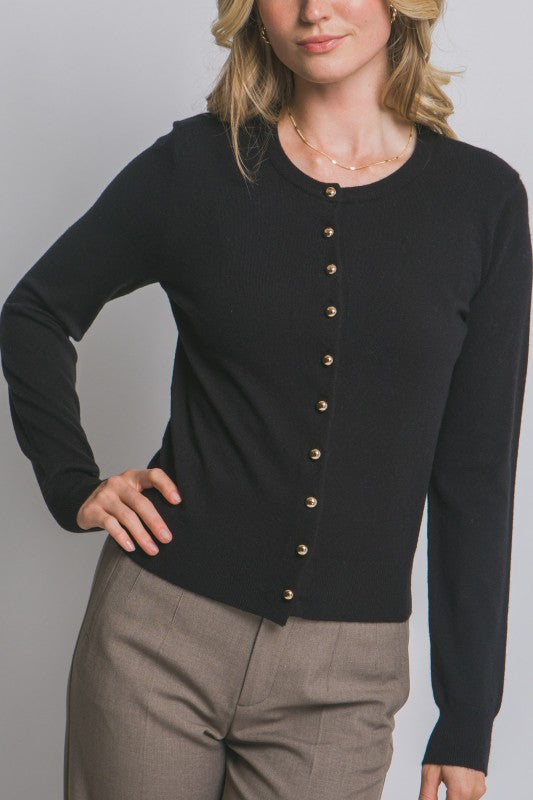 The Harper Classic Button Cardigan