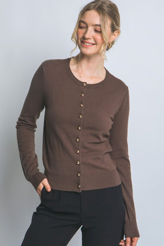 The Harper Classic Button Cardigan