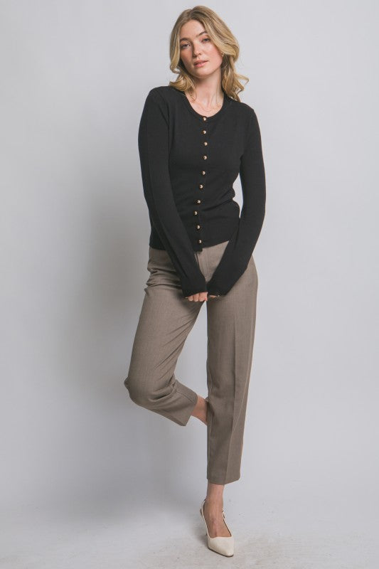 The Harper Classic Button Cardigan