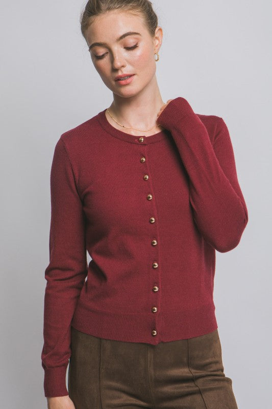 The Harper Classic Button Cardigan