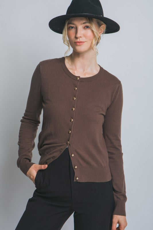 The Harper Classic Button Cardigan
