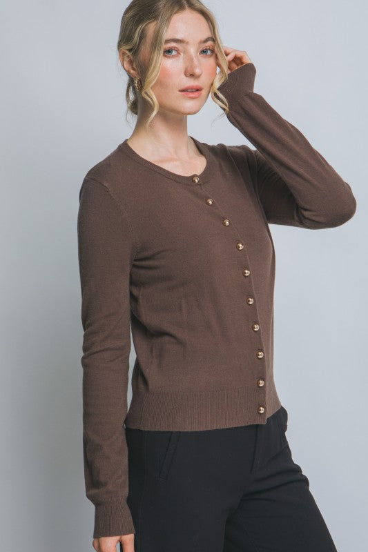 The Harper Classic Button Cardigan