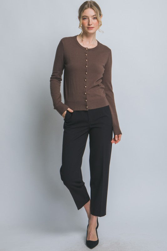 The Harper Classic Button Cardigan