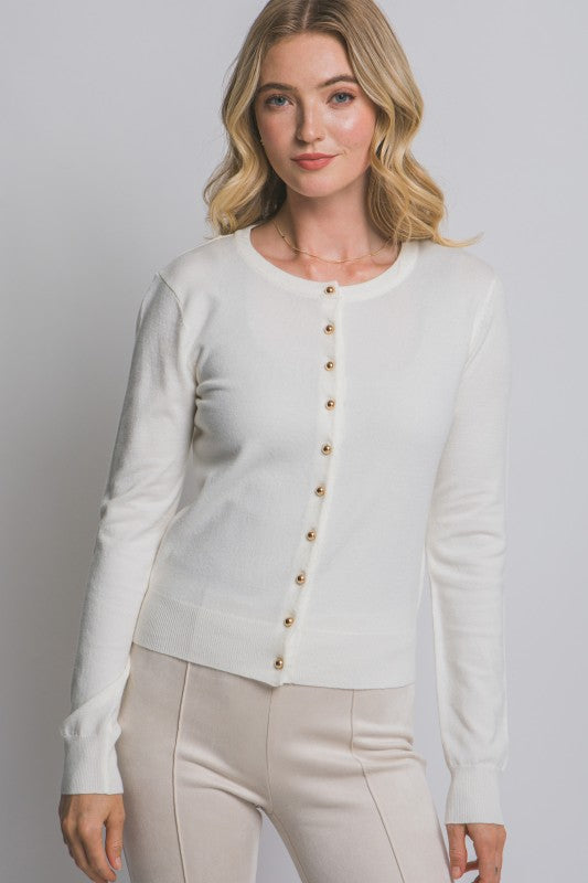 The Harper Classic Button Cardigan