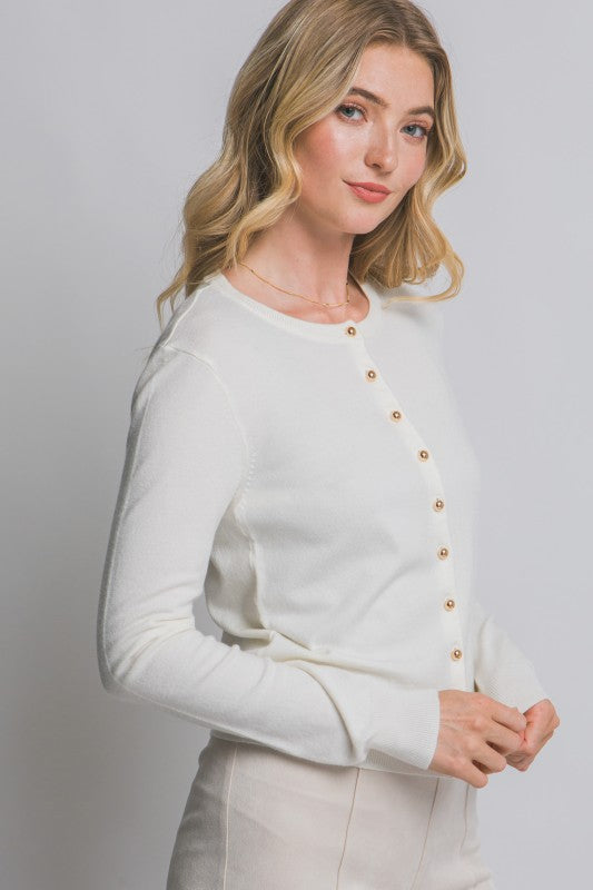 The Harper Classic Button Cardigan