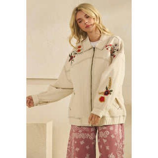 The Raelynn Embroidered Denim Jacket