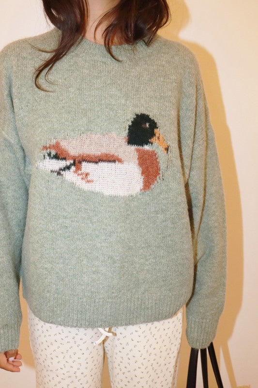 The Duck Pond Sweater Sage  *new color*