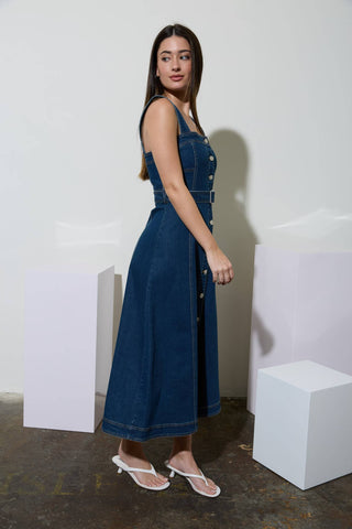 The Marlowe Denim Midi Dress