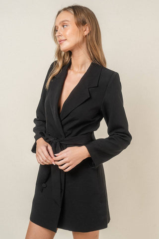The Midnight Mesa Blazer Dress