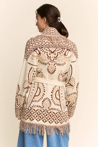 The Fringe Benefits Jacquard Cardigan