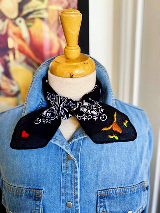 The Embroidered Cattle Call Bandana