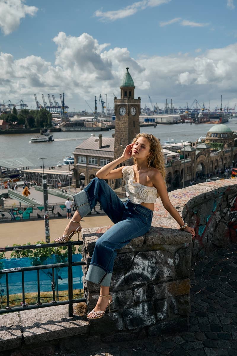 The Sheridan Cuffed Wide Leg Jean