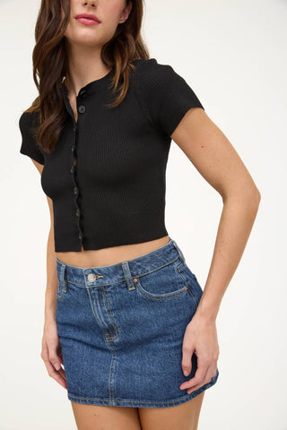 The Harper Short Sleeve Cropped Cardigan