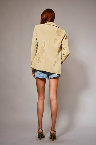 The Western Motif Embroidered Blazer