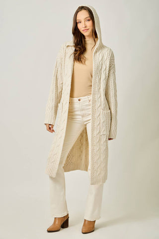 The Sunday Stroll Cable Long Cardigan