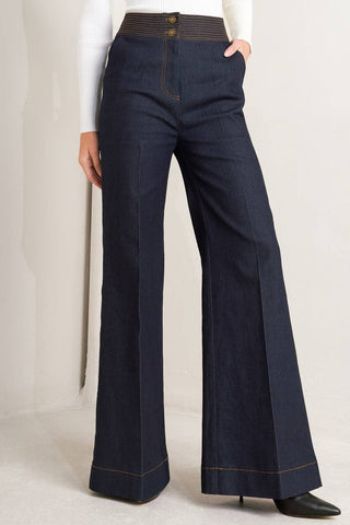 The Saddle Stitch Wide Leg Denim