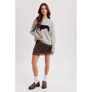 The Chantilly Satin Mini Skirt